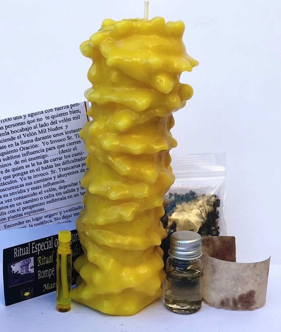 Ritual Mil Nudos Amarillo - Rompe Negatividad Económica y Atrae Dinero