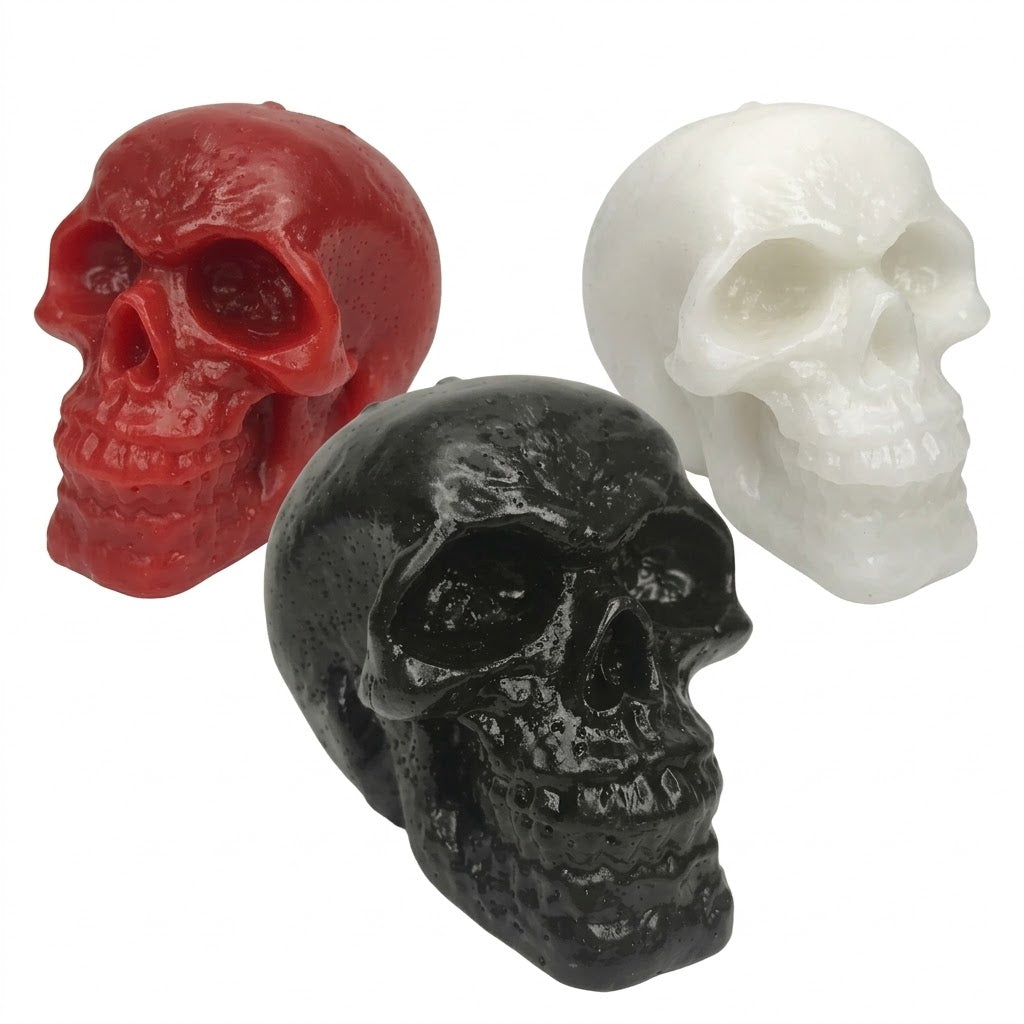 Calavera negra de cera para tumbar trabajos de magia negra